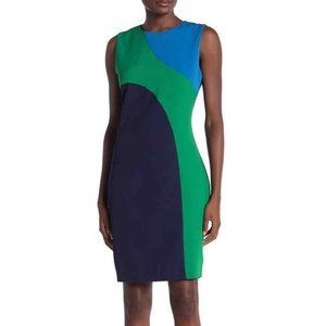 Alexia Admor Women's Riley Colorblock Sleeveless Sheath Dress Navy Multi Size L